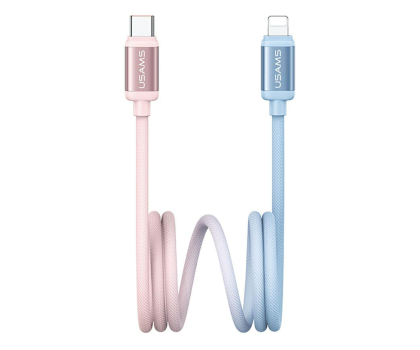 Kabel Lightning USAMS Kabel 30W USB-C/Lightning 1,2m niebiesko różowy