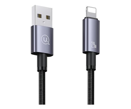 Kabel Lightning USAMS Kabel USB na Lightning 2,4A 1,2m Fast Charging stalowy