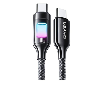 Kabel USB USAMS Kabel 100W USB-C do USB-C 1,2 m stalowy