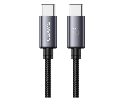 Kabel USB USAMS Kabel U91 60W USB-C do USB-C 1m stalowy