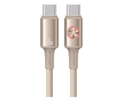 Kabel USB USAMS Kabel 60W USB-C do USB-C 1,2 m tytanowy