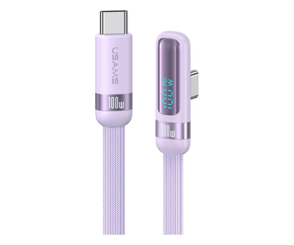 Kabel USB USAMS Kabel PD 100W USB-C/USB-C 1,2m fioletowy