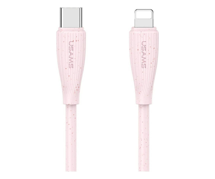 Kabel Lightning USAMS Kabel 30W USB-C do Lightning 1m różowy