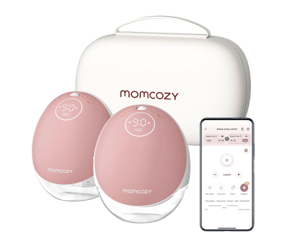 Laktator medyczny MOMCOZY Laktator M9 bezprzewodowy podwójny czerwony BP223