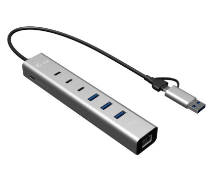 Hub USB i-tec USB-C/USB-A Metal HUB 6 port 3x USB-C 3x USB-A LAN PD 85W