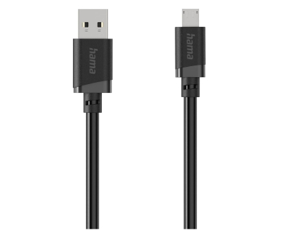 Kabel USB Hama Kabel ładujacy/data microUSB 2m czarny