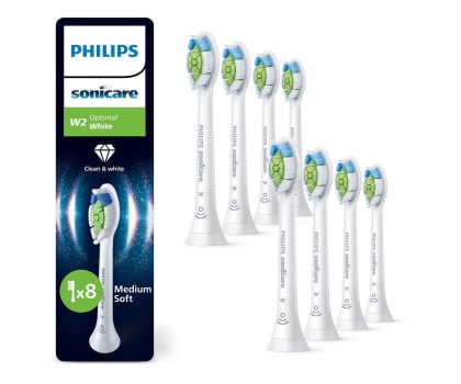Końcówka do szczoteczek i irygatorów Philips Sonicare Końcówki W2 Optimal White 8 szt. HX6068/87