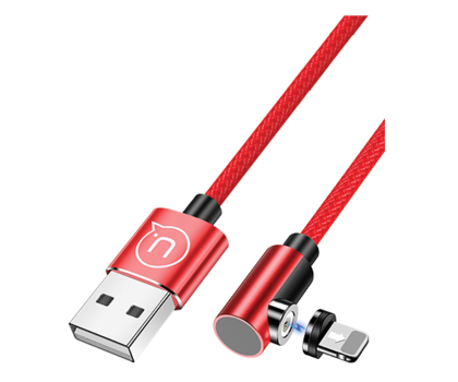 Kabel Lightning USAMS Kabel lightning 1m kątowy magnetyczny czerwony