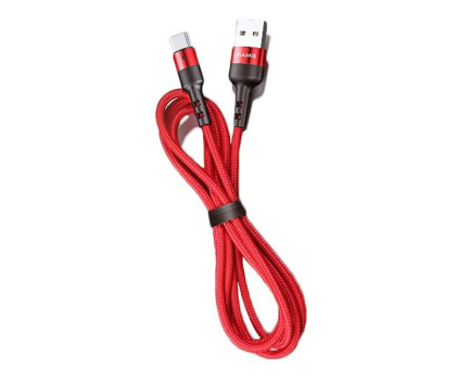 Kabel USB USAMS Kabel pleciony U26 USB-C 1m 3A Fast Charging czerwony