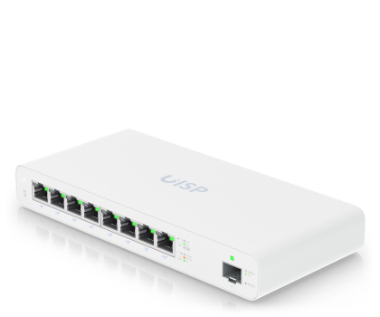 Switche Ubiquiti UISP-S-EU Switch MicroPoP 8x RJ45 1000Mb/s 1x SFP 110W