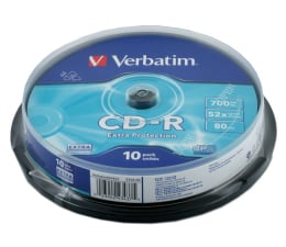 Płyta CD-R Verbatim 700MB/80min. Audio CD 52x DATA LIFE CAKE 10szt.