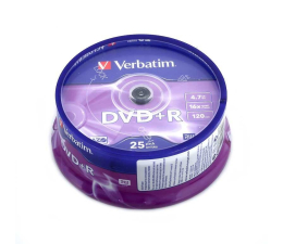 Płyta DVD+R Verbatim 4.7GB 16x (AZO) CAKE 25szt.