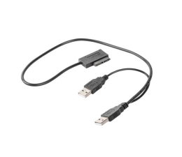 Kontroler Gembird Adapter USB(M)+Power -> SATA Slim SSD (na kablu)