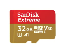 Karta pamięci microSD SanDisk 32GB microSDHC Extreme 100MB/s A1 C10 V30 UHS-I U3