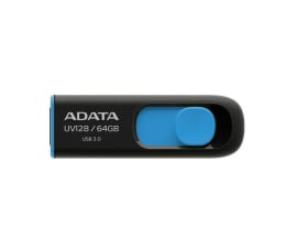 Pendrive (pamięć USB) ADATA 64GB DashDrive UV128 czarno-niebieski (USB 3.1)