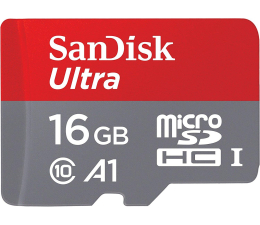 Karta pamięci microSD SanDisk 16GB microSDHC Ultra 98MB/s A1 C10 UHS-I