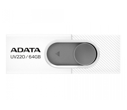 Pendrive (pamięć USB) ADATA 64GB UV220 biało-szary