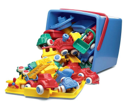 Zabawka dla małych dzieci Viking Toys Pojazdy w wiaderku 30 el. MAXI zestaw