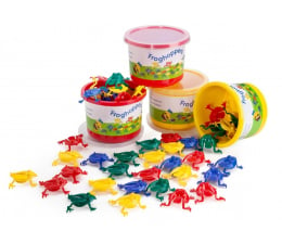 Zabawka dla małych dzieci Viking Toys Gra żabki, plastikowe pudełko 16 el.