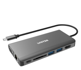 Hub USB Unitek Hub USB-C - HDMI, 2xUSB, RJ-45, VGA (100W, PD)