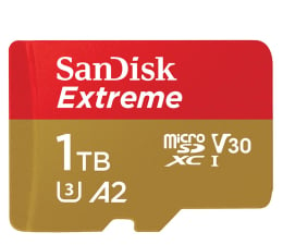 Karta pamięci microSD SanDisk 1TB microSDXC Extreme 160MB/s A2 C10 V30 UHS-I