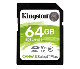 Karta pamięci SD Kingston 64GB Canvas Select Plus odczyt 100MB/s