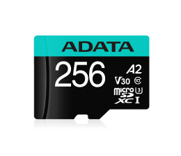 Karta pamięci microSD ADATA 256GB microSDXC Premier Pro 100MB/s U3 V30S A2