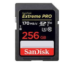 Karta pamięci SD SanDisk 256GB Extreme Pro 170/90 MB/s U3 V30(odczyt/zapis)