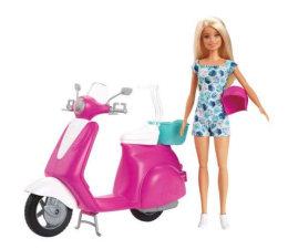 Lalka i akcesoria Barbie Lalka ze skuterem