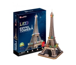 Puzzle do 500 elementów Cubic fun Puzzle 3D Wieża Eiffel'a LED