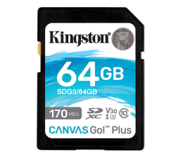 Karta pamięci SD Kingston 64GB Canvas Go! Plus 170MB/70MB (odczyt/zapis)