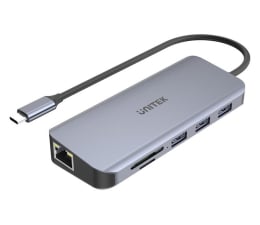 Stacja dokująca do laptopa Unitek USB-C - 3x USB 3.1, HDMI, RJ-45, SD, PD100W
