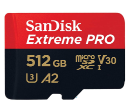 Karta pamięci microSD SanDisk 512GB microSDXC Extreme PRO 170MB/s A2 C10 V30