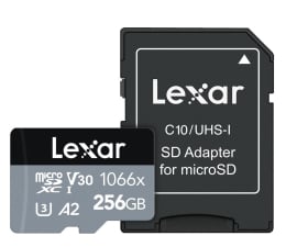 Karta pamięci microSD Lexar 256GB microSDXC High-Performance 1066x A2 V30 U3