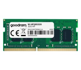 Pamięć RAM SODIMM DDR4 GOODRAM 32GB (1x32GB) 2666MHz CL19 dedykowana HP