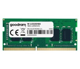 Pamięć RAM SODIMM DDR4 GOODRAM 16GB (1x16GB) 3200MHz CL22 dedykowana Lenovo