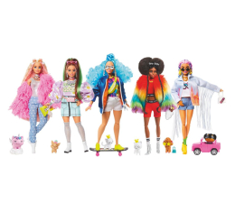 Lalka i akcesoria Barbie Extra 5-pak