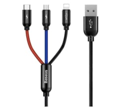 Kabel USB Baseus Three Primary Colors 3-in-1 Cable USB