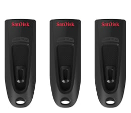 Pendrive (pamięć USB) SanDisk 3x64GB Ultra (USB 3.0) 130MB/s (zestaw 3 szt.)
