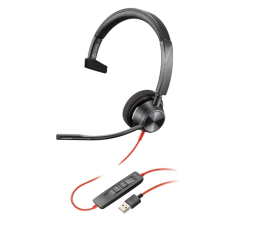Słuchawki biurowe, callcenter Poly Blackwire 3310 USB-A