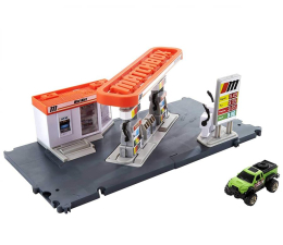 Pojazd / tor i garaż Mattel Matchbox Prawdziwe Przygody Stacja benzynowa