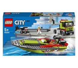 Klocki LEGO® LEGO City 60254 Transporter łodzi wyścigowej