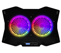 Podstawka chłodząca pod laptop MODECOM MC-CF18 RGB Silent Fan Czarna Podstawka Chłodząca