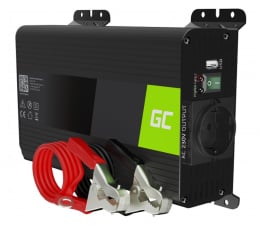 Przetwornica samochodowa Green Cell Inwerter Pro 12V na 230V 300W/600W czysta sin.
