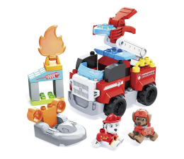 Klocki dla dzieci Mega Bloks Psi Patrol Wóz strażacki Marshalla Zestaw + figurka