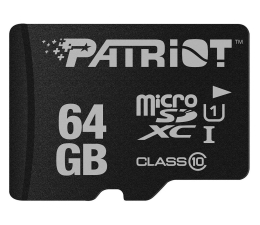 Karta pamięci microSD Patriot 64GB microSDHC LX Series UHS-I