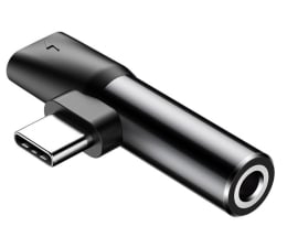 Przejściówka Baseus USB-C - Jack 3.5mm i USB-C (do ładowania)