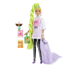 Lalka i akcesoria Barbie Extra Lalka neonowe zielone włosy