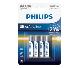Bateria i akumulatorek Philips Ultra Alkaline AAA (4szt)