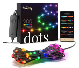 Inteligentna lampa Twinkly Smart taśma - Dots 200 LED RGB 10m Czarny